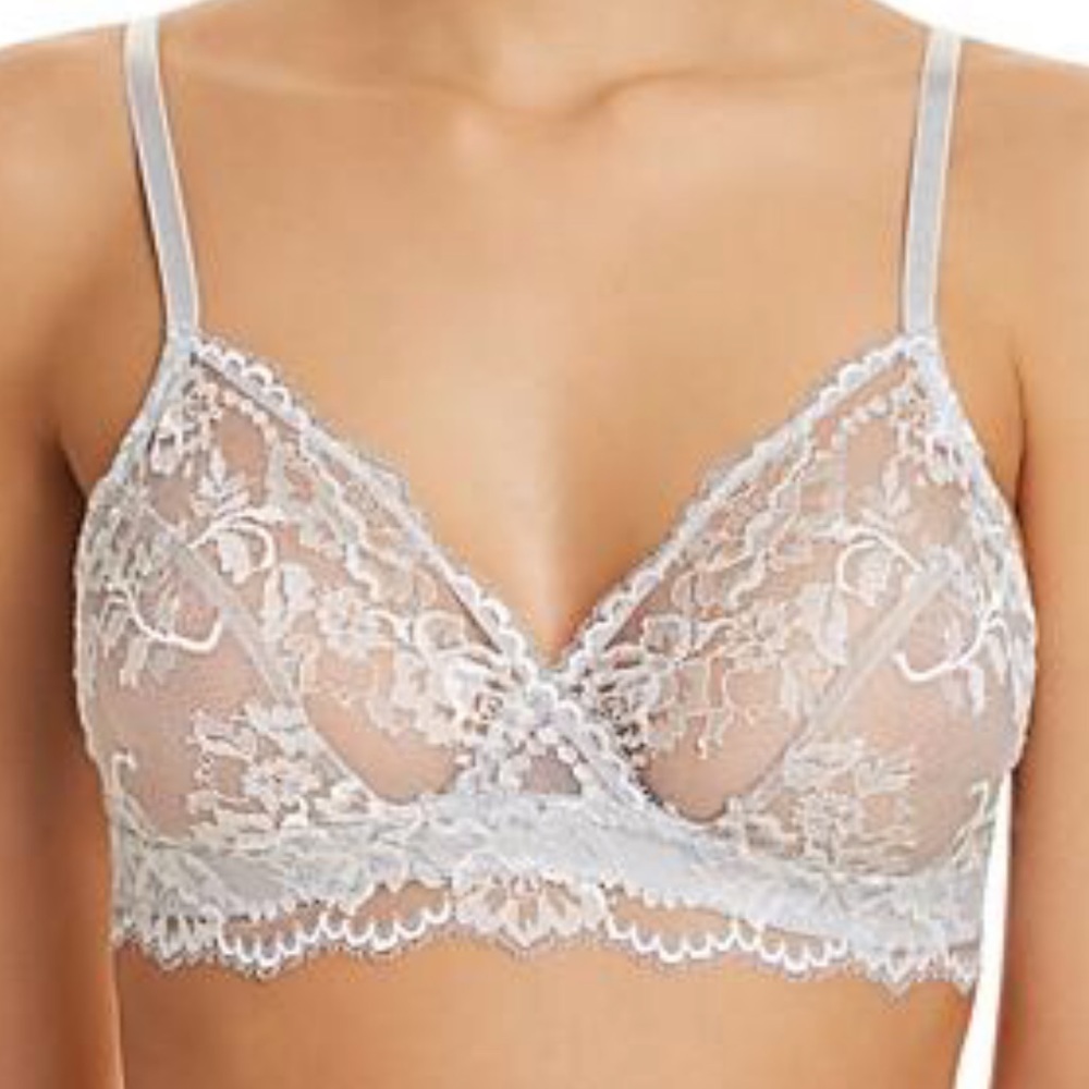 Natori Devotion Full Coverage Bralette In Mink/ W… - image 1